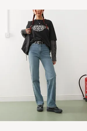 Dr Denim Moxy - Blå jeans med lige ben og slidt finish
