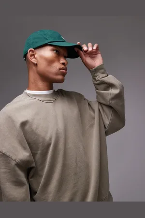 Topman Vasket grøn oversized sweatshirt