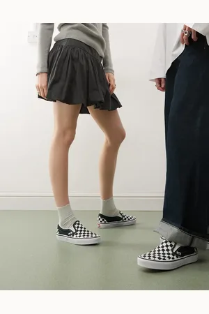 Vans Classic - Colour Theory - Mørkegrønne slip-on-sneakers med skaktern
