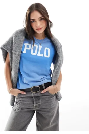 Ralph Lauren Blå T-shirt med print på brystet