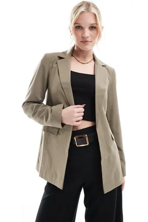 Miss Selfridge Essential - Khaki blazer med afslappet pasform-Grøn