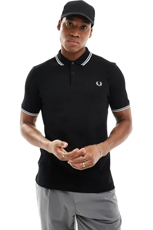 Fred Perry Polo med logo og dobbelt kantstribe