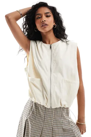 Brave Soul Cremehvid utility-vest