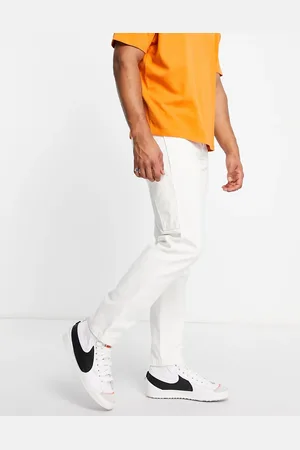 Dickies Duck - Offwhite tømrerbukser i lærredsstof-Hvid