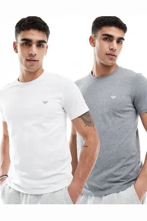 Emporio Armani Bodywear - Endurance - Pakke med 2 lounge-T-shirts i hvid og grå