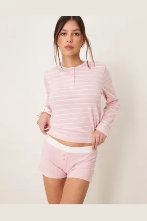 ASOS Mix og match - Lyserøde pyjamasshorts i boksershortsstil