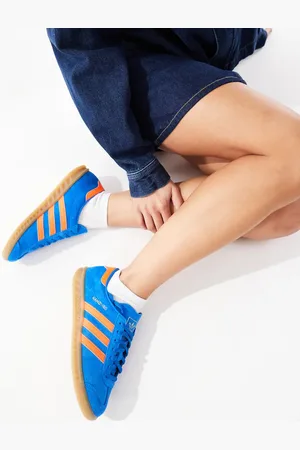 adidas Hamburg - Sneakers i blå og orange