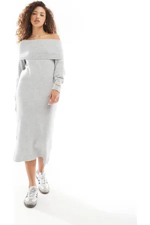 ONLY Meleret midikjole med offshoulder-snit