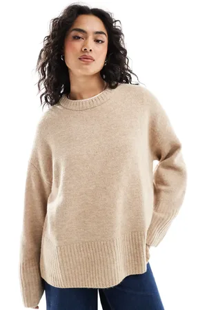 JJXX Oversized cremehvid striktrøje
