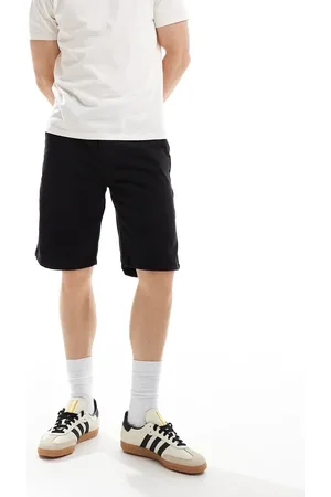 Brave Soul Sorte arbejdsshorts i bomuldstwill