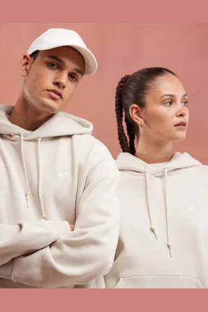 Nike Essentials - Hvid hættetrøje med logo