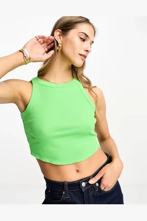 River Island Grøn croptop med racerryg