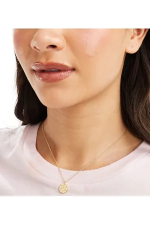 Accessorize Z Collection - Guldbelagt halskæde med krystalmønt som vedhænh