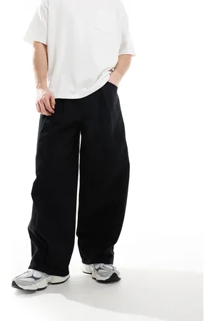 ASOS Sorte superposede bukser med plisserede detaljer