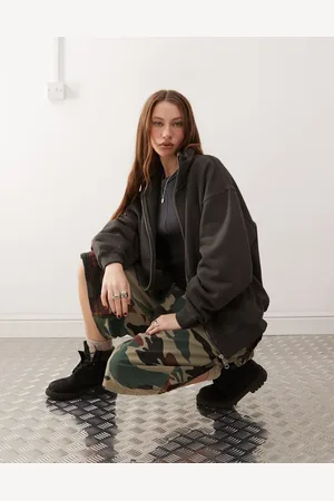 Weekday Jodi - sweatshirt med ståkrave og lynlås