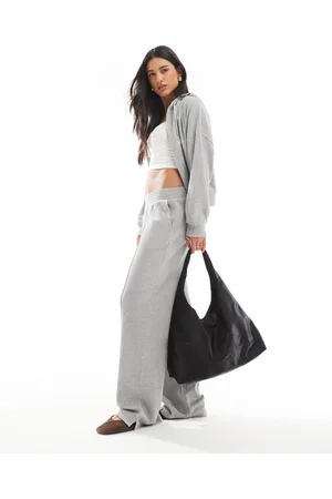 ASOS Gråmelerede joggingbukser med vaffeltekstur - Del af sæt