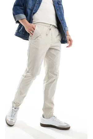 Only & Sons Tapered pull-on-bukser i beige-Neutral