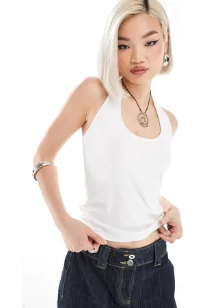 Weekday Astrid - top med halterneck i jersey