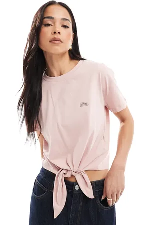 Barbour Soules - Lys grålilla cropped T-shirt-Lyserød