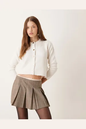New Look Cremehvid cardigan med knapper