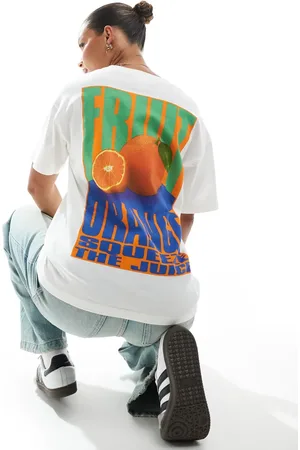 Pull&Bear Og oversized T-shirt med appelsingrafik