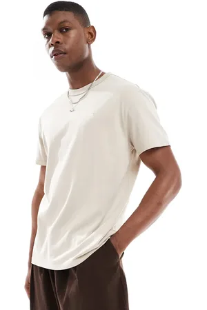Ralph Lauren Oversized T-shirt med logoikon i mellemtungt stof-Neutral