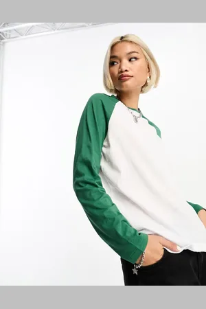 Noisy May College-T-shirt i hvid/skovgrøn