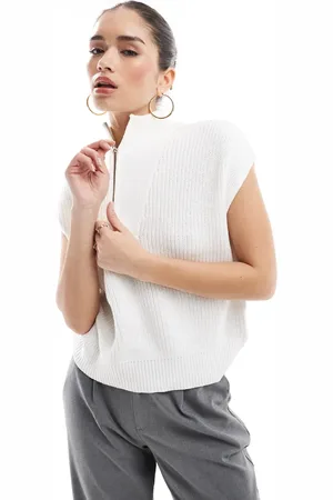 Brave Soul Oversized tanktop med halv lynlås