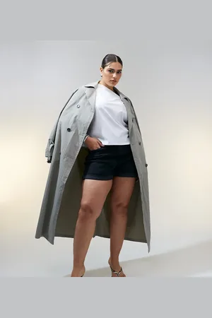 ASOS ASOS DESIGN Curve - Forvaskede sorte mom-shorts i denim