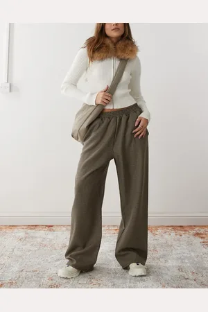 Reclaimed Brune pull-on-bukser med små tern