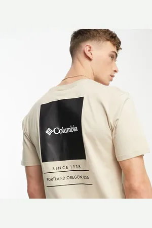 Columbia Barton Springs - T-shirt med print på ryggen - Kun hos ASOS-Neutral