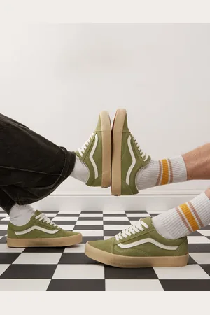 Vans Old Skool - Grønne sneakers med rillet sål