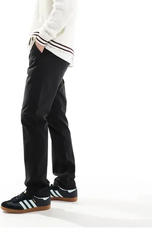 Farah Elm - Sorte chinobukser i twill i slim fit