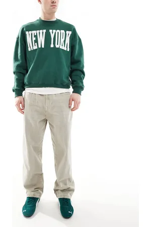 Pull&Bear Og forvaskede jeans med vide ben-Neutral