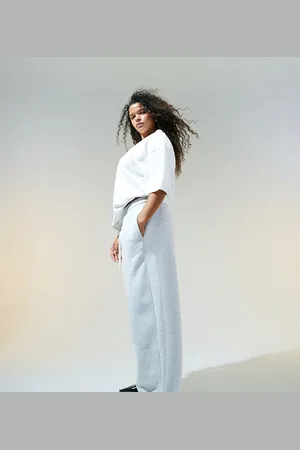 ASOS ASOS DESIGN Curve - Gråmelerede og oversized joggingbukser med opsmøgede kanter