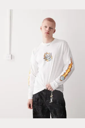 Santa Cruz Flaming Dice - langærmet T-shirt