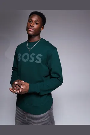 HUGO BOSS WeBasicCrew - sweatshirt med stort, tonet logo på brystet i afslappet pasform