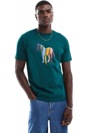 Paul Smith Turkis T-shirt med zebralogo-print-Blå