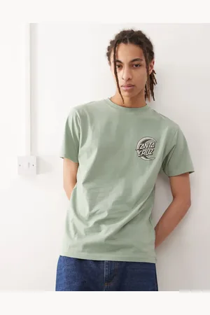 Santa Cruz Grå T-shirt med halvmåne-logoprint på ryggen-Sort