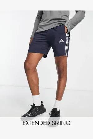 adidas Adidas Sportswear - Essentials - Shorts med 3 striber i marineblå og hvid