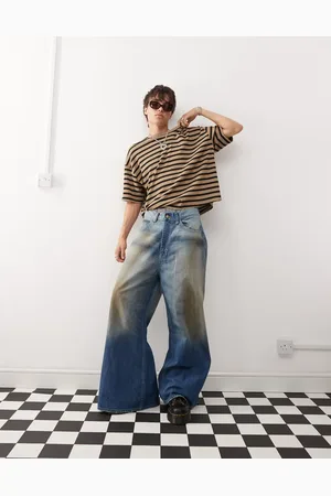 Cheap Monday Rad - Jeans med ekstravide ben i snavset, blå vask