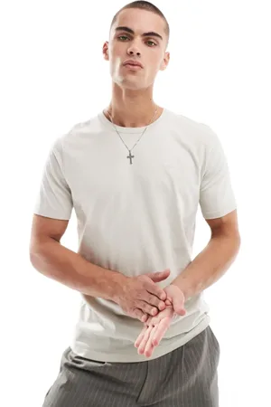 Hollister Cremefarvet T-shirt med ikonlogo-Hvid