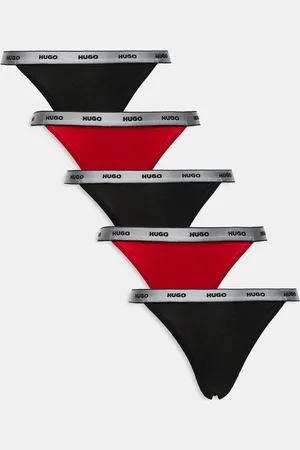 HUGO BOSS HUGO Bodywear - Gaveæske med 5 g-strenge i sort og rød