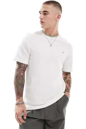 Farah Alvin - T-shirt med striber i kraven
