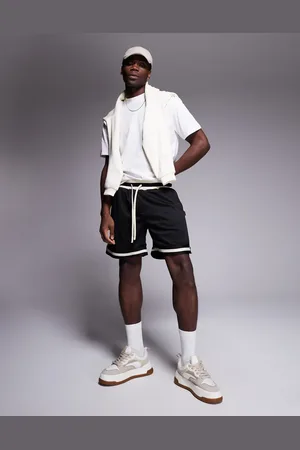 The Couture Club Sorte shorts med college-detalje i mesh