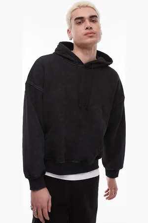 Topman Oversized hættetrøje i forvasket brun-Grå