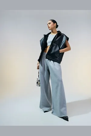 ASOS Gråmelerede joggingbukser med supervide ben