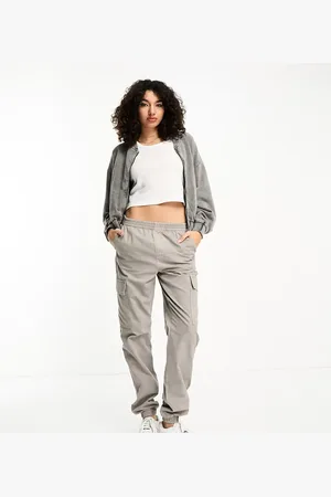 ASOS ASOS DESIGN Tall - og forvaskede cargobukser med manchetter-Ingen farve