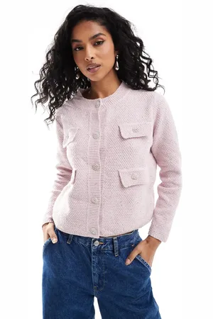 Style Cheat Cardigan i glitrende strik med knapper