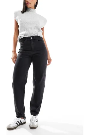 VERO MODA Tessa - Mom-jeans i sortgrå vask